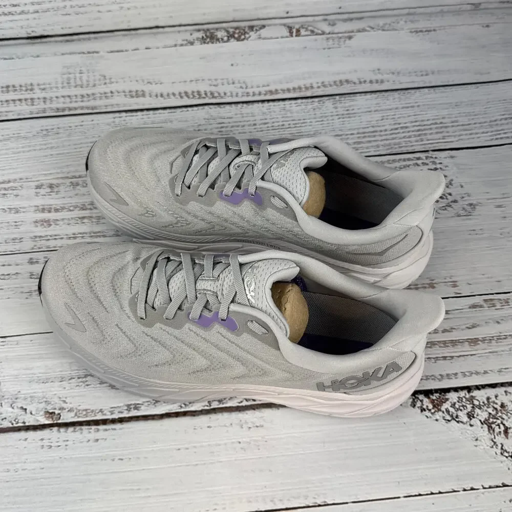 Hoka One One Arahi 6 Womens 10 D Wide Running Shoes Harbor Mist Silver
